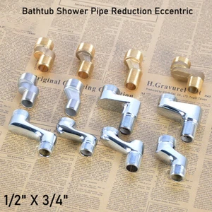 BSP 1/2" x 3/4" Male Tap Reducer Bath Shower Pipe Reduction Dog Legs Eccentric - Picture 1 of 21