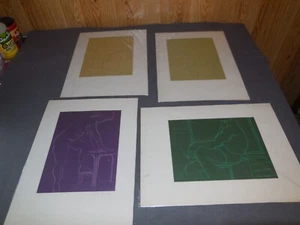 AX1 Stecker & Buchse Lot 4 PORTRAIT Skizze Original Kreidelinienzeichnung Alta Foster - Bild 1 von 9
