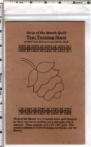 Strip of the Month Quilt ©1998 Quakertown Quilts Pattern TEN: TURNING STARS - Picture 1 of 5