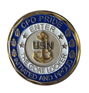 US NAVY CHIEF PETTY OFFICER GOAT LOCKER MILITARY CHALLENGE COIN - Bild 1 von 5