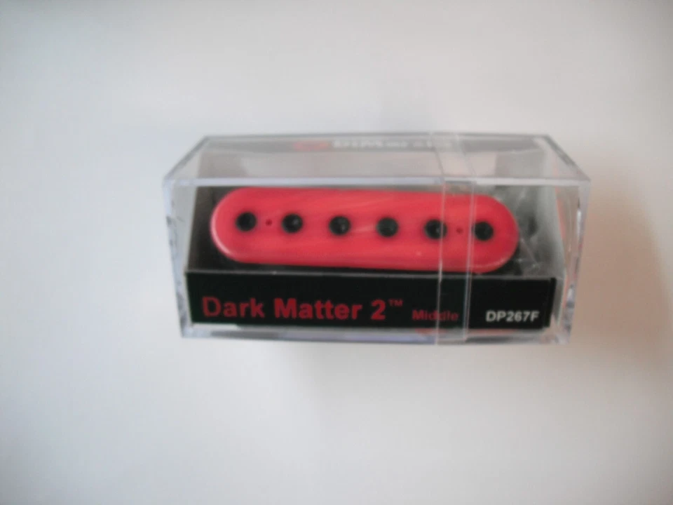 DiMarzio Dark Matter 2 Middle Single Coil Pick-up Pink W/Black Poles DP 267 F - Image 1 of 1