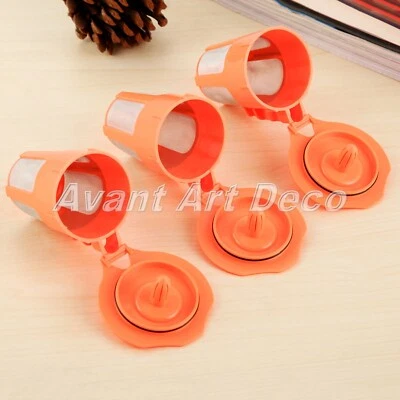 Reusable K-Carafe Orange Coffee Filters Pods Cup For Keurig 2.0 3Pcs i Cafilas - Image 1 of 4