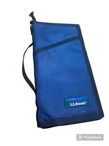 L.L. Bean Wallet Travel Passport Case Credit Card Zip Around Pouch Bag EUC - Picture 1 of 6