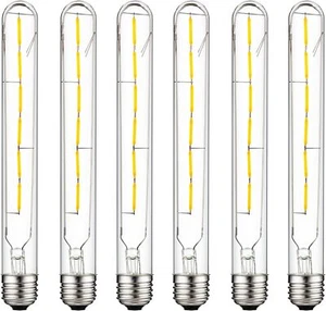 Sunlite LED Filament Tubular Light Bulb 5W Dimmable 214mm 2700K-White, 6-Pack - Picture 1 of 2