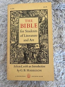 Bible for Students of Literature and Art by George B. Harrison (1964, Trade... - Imagen 1 de 12