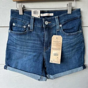 Levi Mid Length Denim Shorts, Women’s size 0, NWT - Picture 1 of 4
