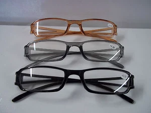 Reading Glasses 3 Stylish Men Reading Glasses 2.50 Strength Reading Glasses - Picture 1 of 6
