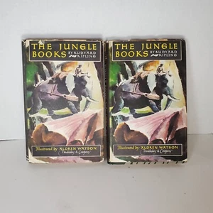 Vintage 2 Vol Hardcover The Jungle Books by Rudyard Kipling - Imagen 1 de 5