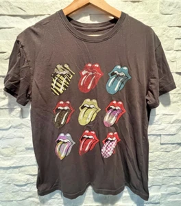 EUC Damen THE ROLLING STONES Target 100 % Baumwolle T-Shirt Oberteil S/S grau Medium - Bild 1 von 4