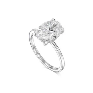 IGI Certified Diamond Engagement Ring VS1 F Oval 3.05 Ct Lab-created Eye Clean - Picture 1 of 7