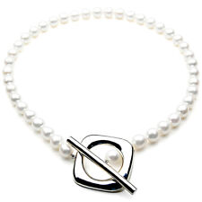 9-11mm White Freshwater Pearl Necklaces Pacific Pearls® Graduation Gifts for Her