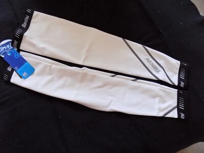 Aquecedores de perna de ciclismo Santini unissex Thermofleece H20 - Tamanho M - Branco, preto - Imagem 1 de 4