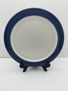 Denby STORM Plum & Blue Strip Rim 10 1/2" DINNER PLATE Made in England  - Picture 1 of 7
