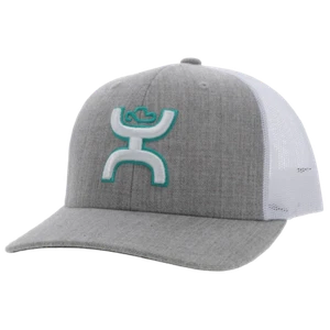 Hooey® Men's Sterling 6 Panel Grey & White Trucker Cap 2217T-GYWH - Picture 1 of 3