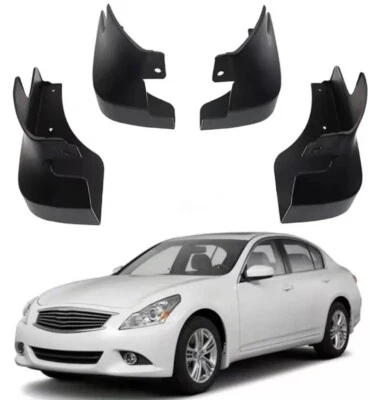 Genuine Front & Rear Splash Guards Mud Flaps For 2009-2012 Infiniti G25 G37 — 第 1/4 张图片