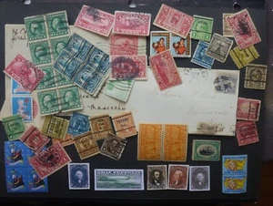 USA "DESK CLEAN-UP MIXED COND. STAMPS W/OLD REPRO AT BOTTOM (A6) CAN.SHIP $1.99 - Picture 1 of 1