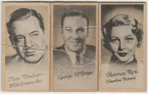 Lot of 3 Beat 1937 Peerless Weight Machine Trading Cards O'BRIEN DINEHART RICE - Picture 1 of 2