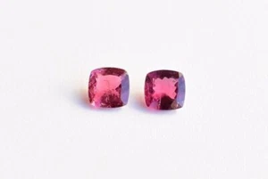 5.32 Carats Natural Pink Tourmaline Pair Cushion Cut Loose Gemstones k795 - Picture 1 of 4