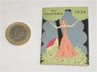 ANCIEN CALENDRIER PUB MINIATURE MAGASIN DU PRINTEMPS 1934