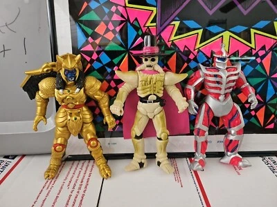 (3) Power Rangers Evil Space Alien - BANDAI 1993 复古骨头,zedd,goldar Tr1#300 — 第 1/4 张图片