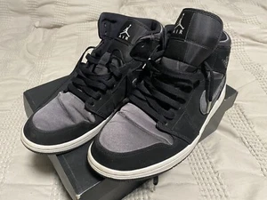 Jordan mid 1 Nylon black anthracite Size 9.5 - Picture 1 of 2