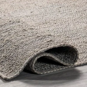 Rug Jute Rectangle 100% Natural Area Carpet Braided Style Living Room Boho Rug - Picture 1 of 8