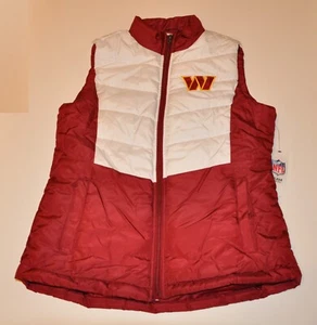 BNWT G-III Washington Commanders Womens Zip-Up Puffer Vest Jacket (M) Medium - Picture 1 of 3