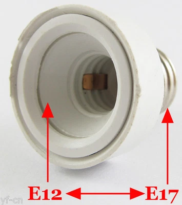 10pcs E17 Male to E12 Female Socket Base LED Halogen CFL Light Bulb Lamp Adapter - Image 1 of 4