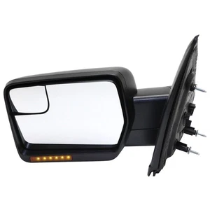 Power Left Mirror For 2011-2014 Ford F-150 Heated With Signal Light Textured - Picture 1 of 6