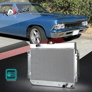 3-Row Aluminum Core Racing Radiator for 64-67 Chevy EL Camino/Chevelle l6/V8 - Bild 1 von 1