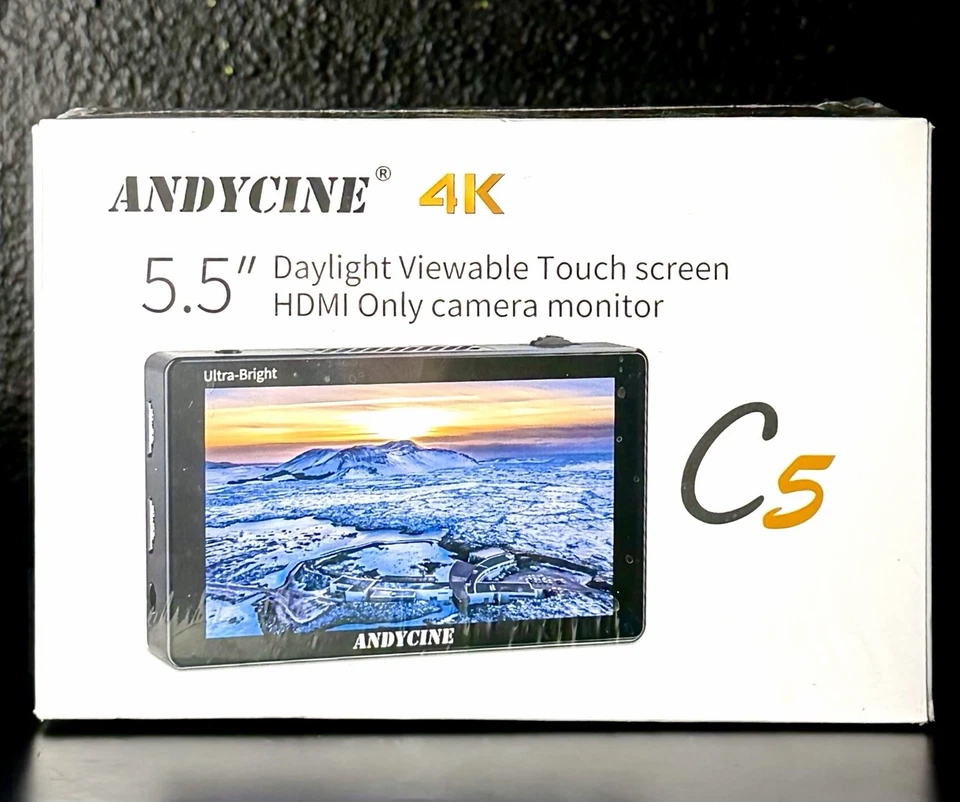 ANDYCINE C5 5.5” 3000nit Luz Diurna Pantalla Táctil En Cámara Monitor Paquete de Alimentación Foto 1 de 4