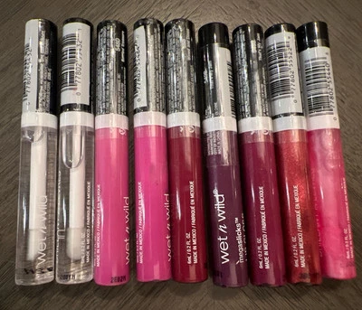 9 Pack Wet n Wild MegaSlicks Lip Gloss~ New Sealed~Mixed Shades Lot - image 1 of 3