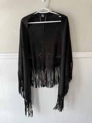 Paparazzi By Biz Women's Shall Duster CoverUp Suede Fringe One Size - Image 1 of 4