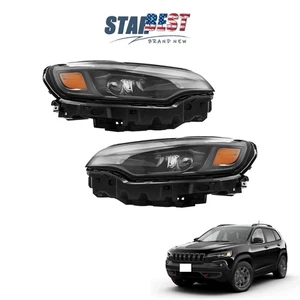 Clear Housing Projector Headlights For 2019-2021 2022 Jeep Cherokee Pair L&R LED - Bild 1 von 14