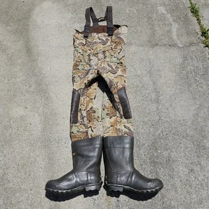 Red Head Bone Dry Waders Size 13 Boots Camouflage Camo Neoprene Tifco SR-50 - Picture 1 of 16