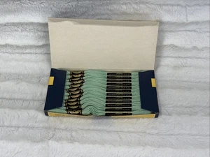 Vintage DMC 12 Skeins Box Mouline Special 25 Thread Floss #966 Turquoise - Picture 1 of 6
