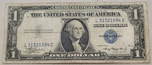 UNITED STATES OF AMERICA ๐บ๐ธ ONE (1) DOLLAR SILVER CERTIFICATE BANKNOTE 1935 A - Picture 1 of 2