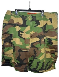 Ejército de Estados Unidos Edición Militar Camuflaje Fatiga Vintage Camuflaje Carga Pantalones Cortos 42-40 - Imagen 1 de 8
