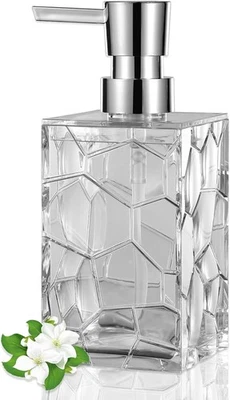 Hand Soap Dispenser, Clear Acrylic Plastic Liquid Pump Bottles Refillable Lotion - Image 1 of 4