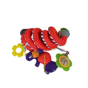 Mamas and Papas Activity Spiral Stroller Travel Toy Plush Birds Cow Rattle - Picture 1 of 5