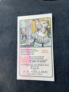 1898 VAN WERT, OHIO POSTKARTE VON J.C. COLLIER VERKÄUFER von ALBERT HOISERY - Bild 1 von 2