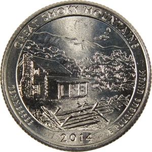 USA - 2014D - Washington ¼ $ - Great Smoky Mountains - Low Mintage - Picture 1 of 1