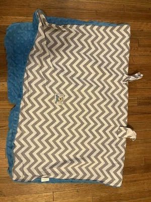 Cubierta de asiento de coche T21 con dosel para niños bebé terciopelo Minky Dot Foto 1 de 2