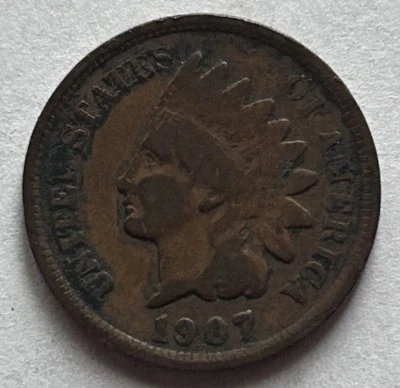 1907 Indian Head Cent Penny   (A151) - Image 1 of 4