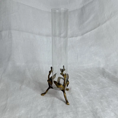 Ravissant Soliflore En Bronze Et Verre 1900  - Photo 1/4