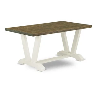 East West Furniture 1-Piece, Kitchen Table with Rectangular Distressed... - Picture 1 of 5