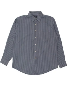 DOCKERS Mens Fitted Shirt Size 17/17-1/2 XL Blue Striped Cotton SL01 - Picture 1 of 4