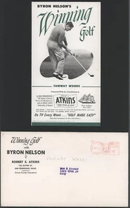 1952 BYRON NELSON'S Winning Golf Broch - Fairway Woods - Picture 1 of 1
