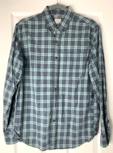 J Crew Mens Plaid Shirt Teal Green/Blue - Medium - Picture 1 of 5