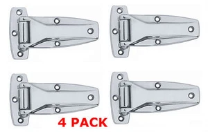 Chrome Plated Trailer Door Hinge - 5/16 Pin - 3-1/4" Wide x 5-1/2" Long - 4 Pack - Bild 1 von 2